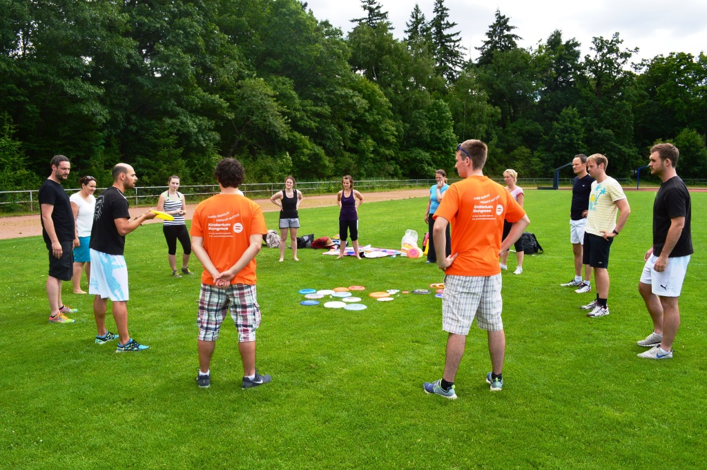 Frisbee Workshop beim Kinderturnkongress 2013 in Karlsruhe